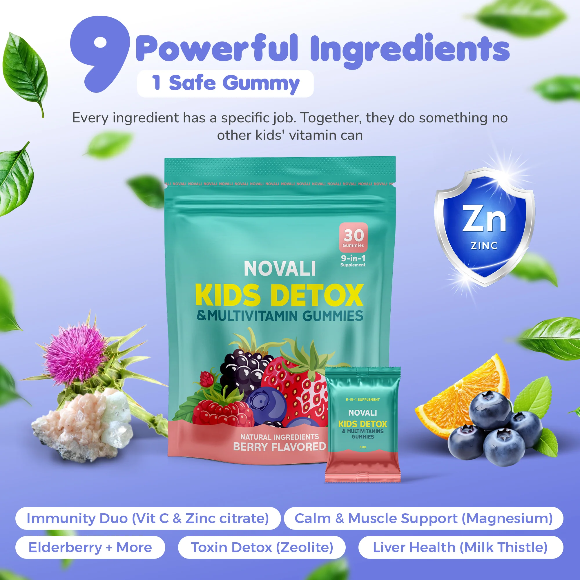 NOVALI - Kids Detox & Multivitamin Gummies - Image 4