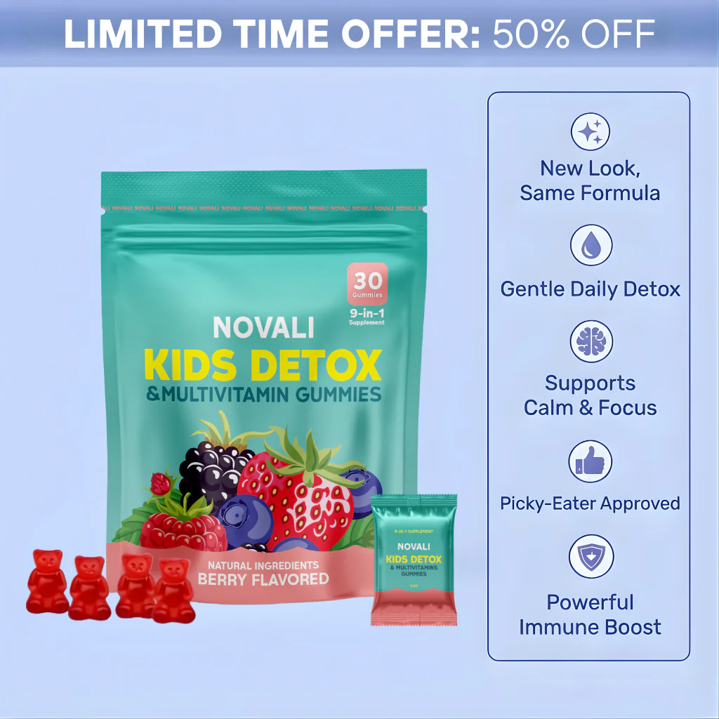 NOVALI - Kids Detox & Multivitamin Gummies